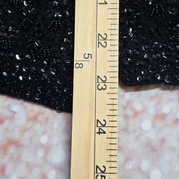 Imperial Imports 1950-60s - Sequin, beaded, and Lined - Black Sweater, Women's X - Picture 8 of 9